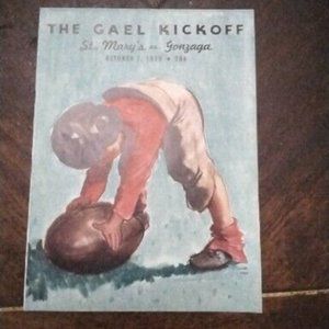1938 St Mary's Gaels v Gonzaga Zags Football Program 10/2